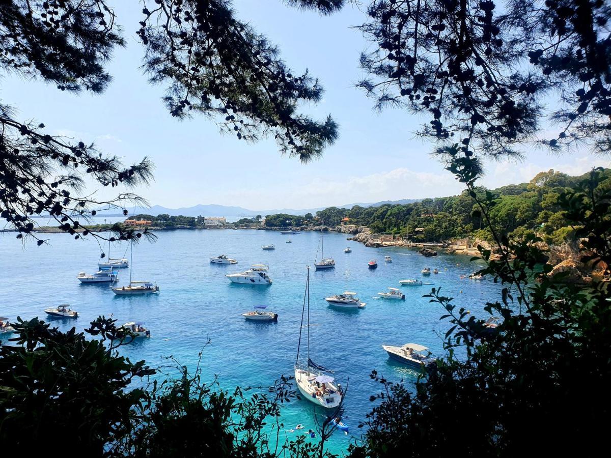 Spacieux F2 Climatise Vue Mer, Piscine Et Parking Antibes Kültér fotó